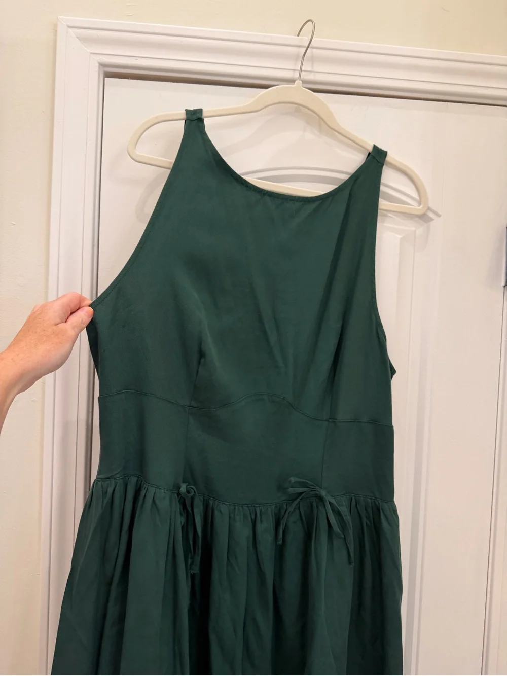 Aerie Drop Waist Green Bow Dress XL NWT
